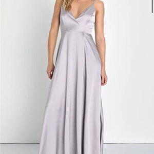 Beautiful silver formal gown